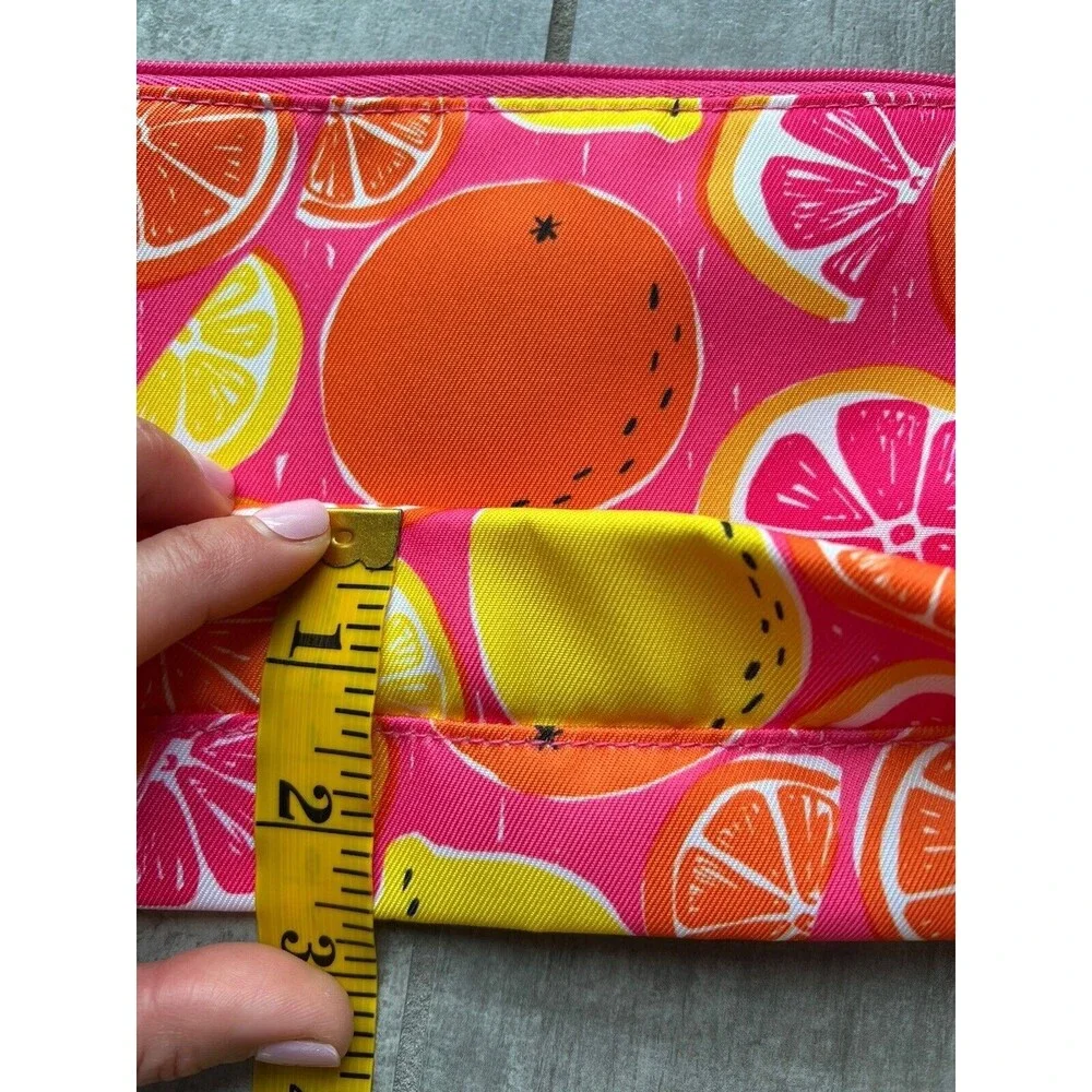 CLINIQUE Makeup Bag Zip Travel Organizer NEW Clutch Pencil Case NEW Bright Fun